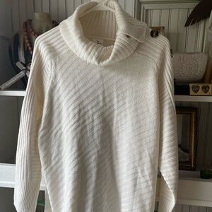 WOMENS PLUS SIZE DRESS BARN OFF WHITE TURTLENECK KNIT SWEATER SIZE 2X NEW